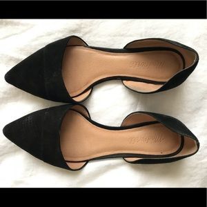 Madewell D’orsay black suede flats